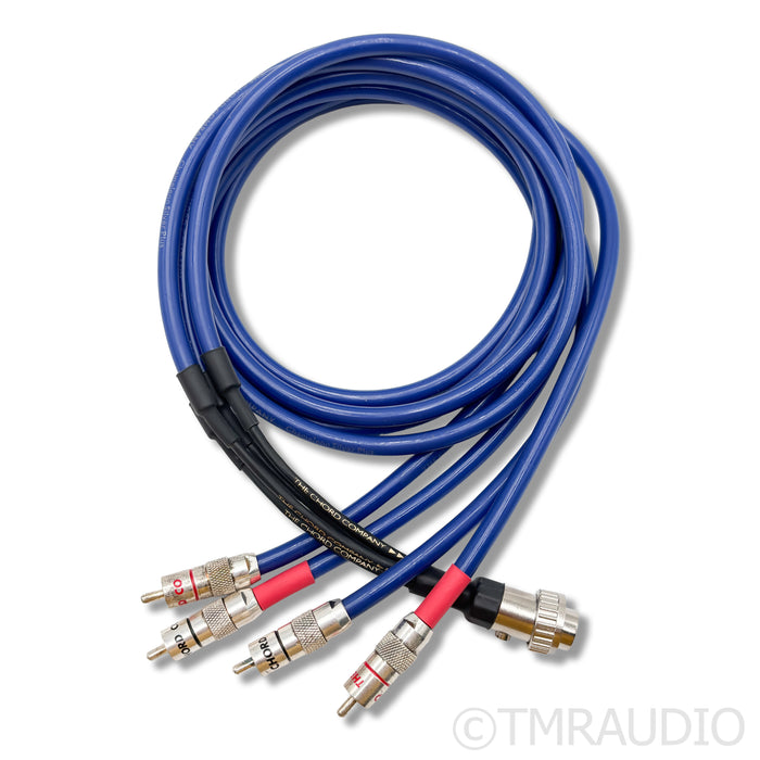 Chord Company Chameleon Silver Plus 5-Pin DIN to Quad RCA Cable; 1m Interconnect