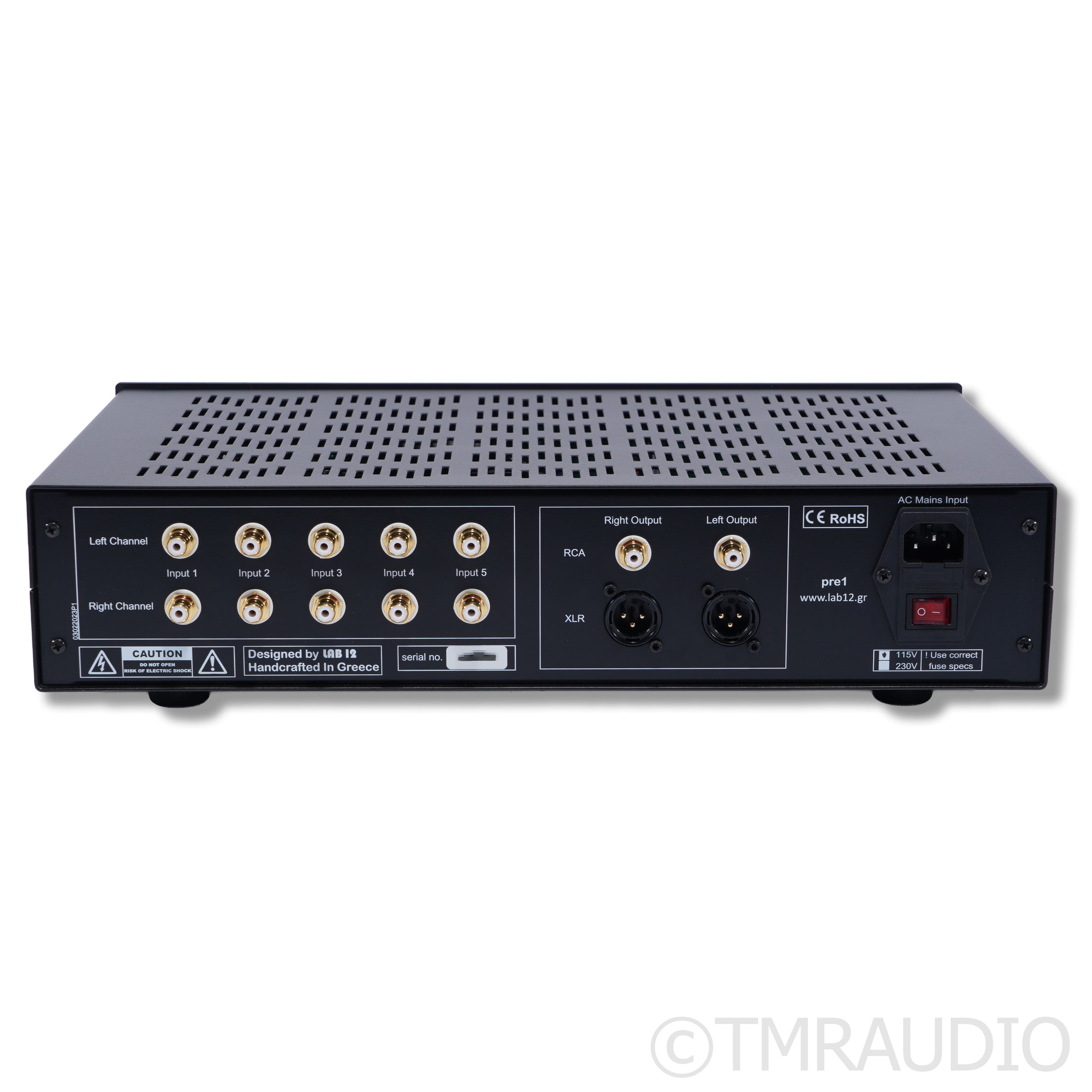 Lab12 Pre1 Stereo Tube Preamplifier; Black — The Music Room