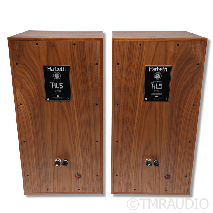 Harbeth Super HL5+ 40th Anniversary Bookshelf Speaker Pair; Walnut