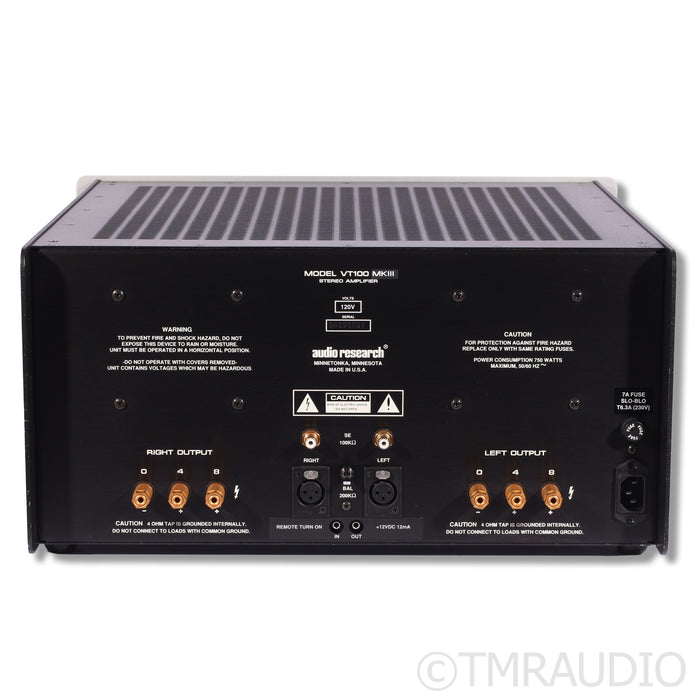 Audio Research VT100 MkIII Stereo Tube Power Amplifier