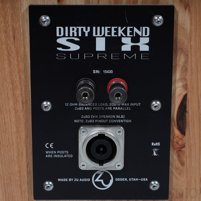Zu Audio Dirty Weekend Six Supreme Floorstanding Speakers; Rustic Hickory Pair