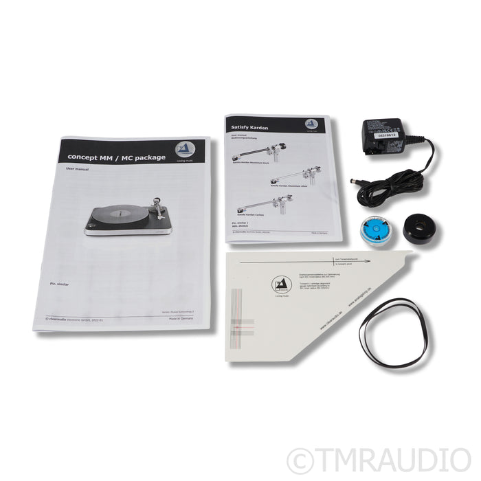 Clearaudio Concept Wood AiR Turntable; Satisfy Kardan 9"; No Cartridge (Open Box)