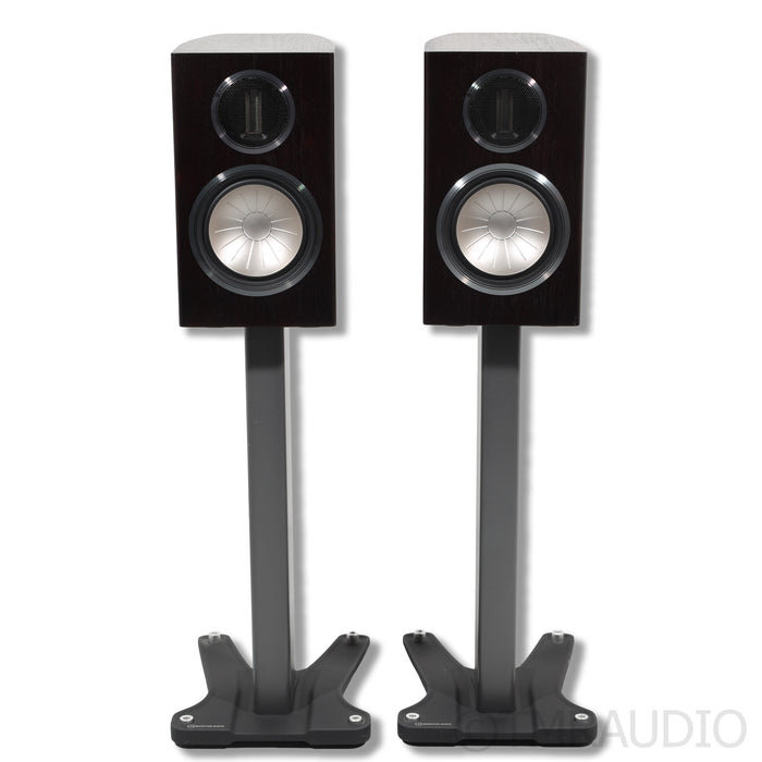 Monitor Audio Gold GX 100 Bookshelf Speakers; Dark Walnut Pair w/ Stands