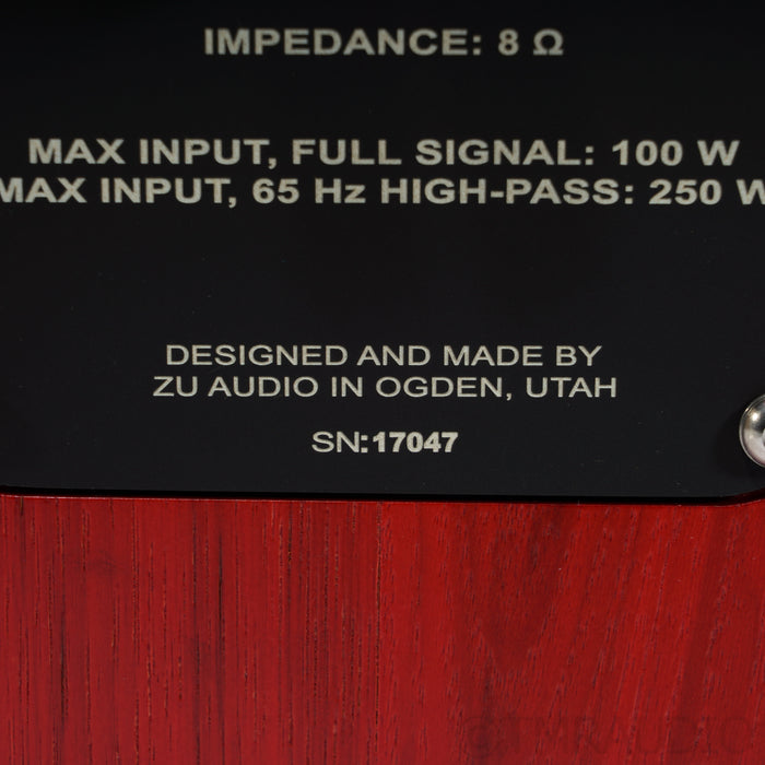 Zu Audio Method Mk. I Bookshelf Speakers; Ruby Red Hickory Pair
