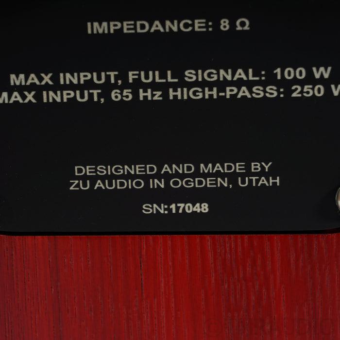 Zu Audio Method Mk. I Bookshelf Speakers; Ruby Red Hickory Pair