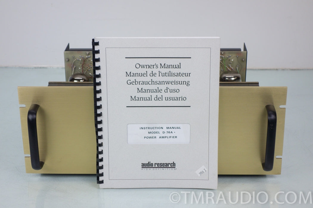Audio Research D-76a Tube Amplifier