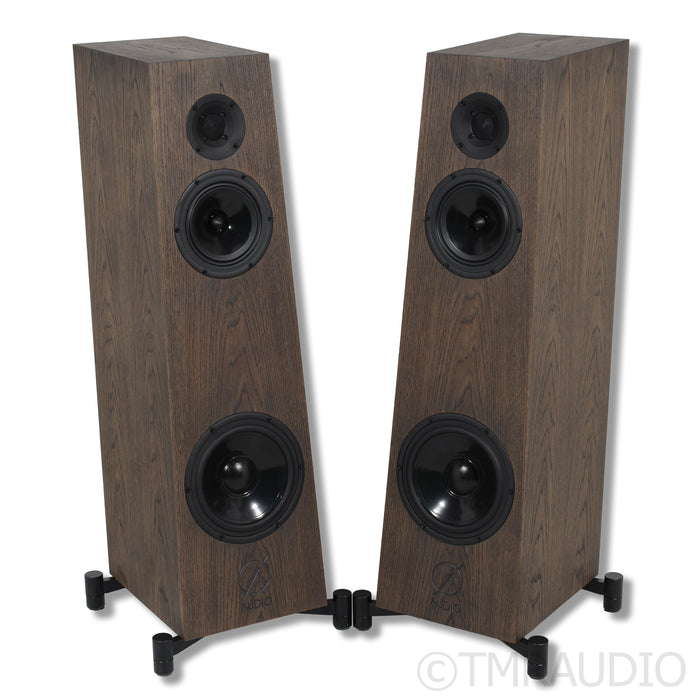 Ø Audio Frigg 02 Floorstanding Speakers; Dark Nordic Oak Pair