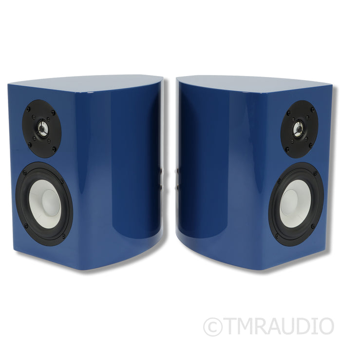 Philharmonic Audio Ceramic Mini Bookshelf Speakers; High Gloss Blue Pair