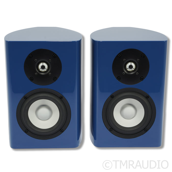 Philharmonic Audio Ceramic Mini Bookshelf Speakers; High Gloss Blue Pair