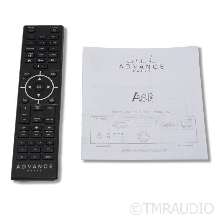 Advance Paris A8 APEX Stereo Tube Hybrid Integrated Amplifier; MM Phono