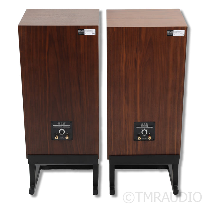 KLH Model Five Bookshelf Speakers; Walnut Pair with Stands