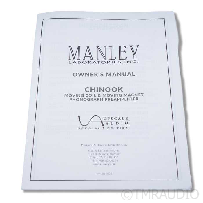 Manley Laboratories Chinook SE MKII Phono Preamplifier; MC/MM Phono