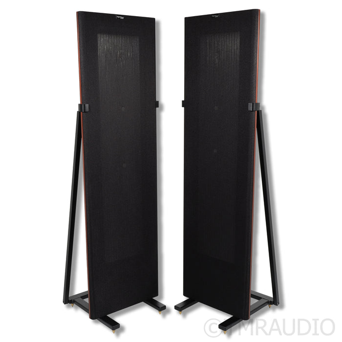 Magnepan MG 1.7i Planar Magnetic Floorstanding Speakers; Black w/ Dark Cherry Pair