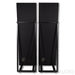 Magnepan MG 1.7i Planar Magnetic Floorstanding Speakers; Black w/ Dark Cherry Pair