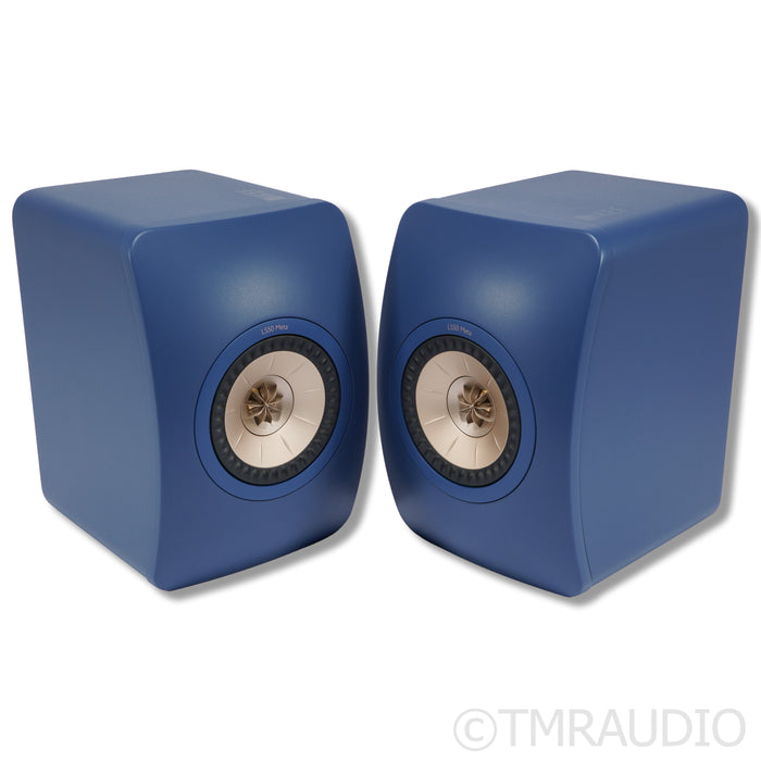KEF LS50 Meta Bookshelf Speakers; Royal Blue Pair