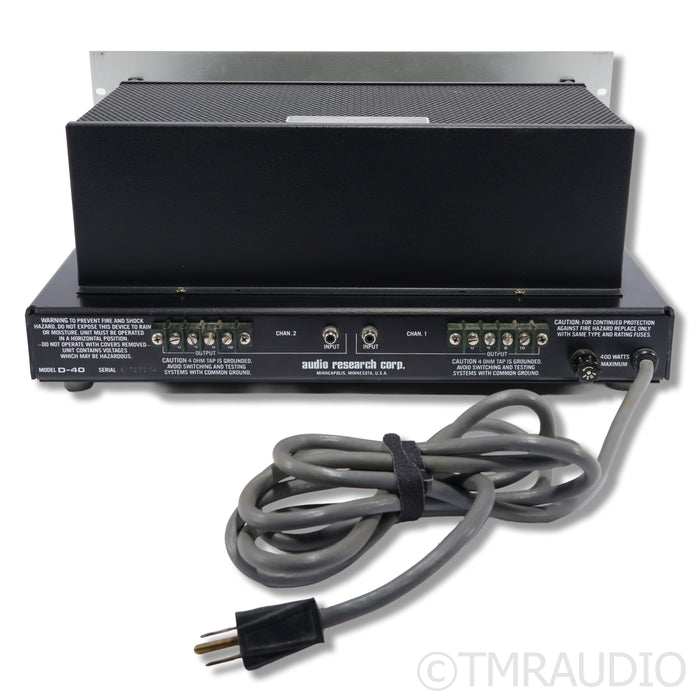 Audio Research D40 Stereo Tube Power Amplifier; Silver