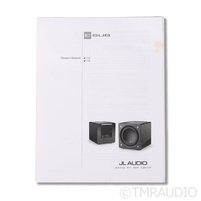 JL Audio E112 12" Subwoofer; Gloss Black