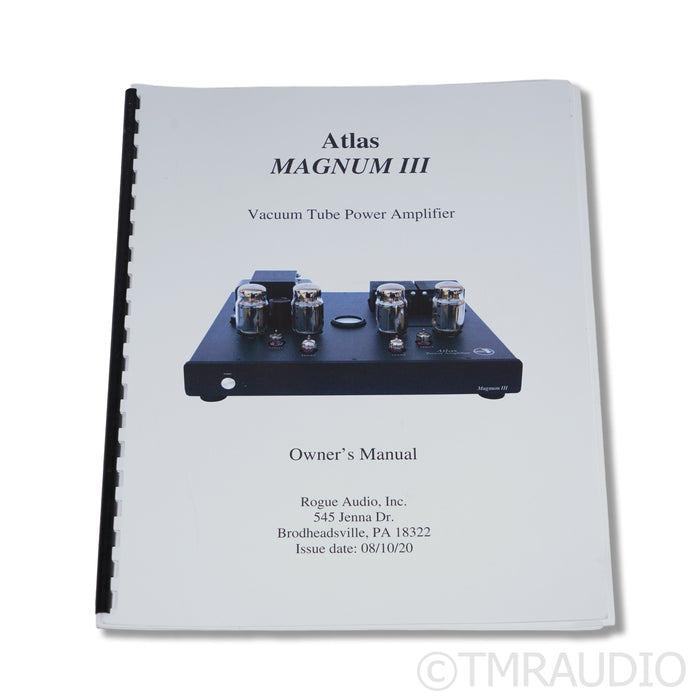 Rogue Audio Atlas Magnum III Tube Stereo Power Amplifier