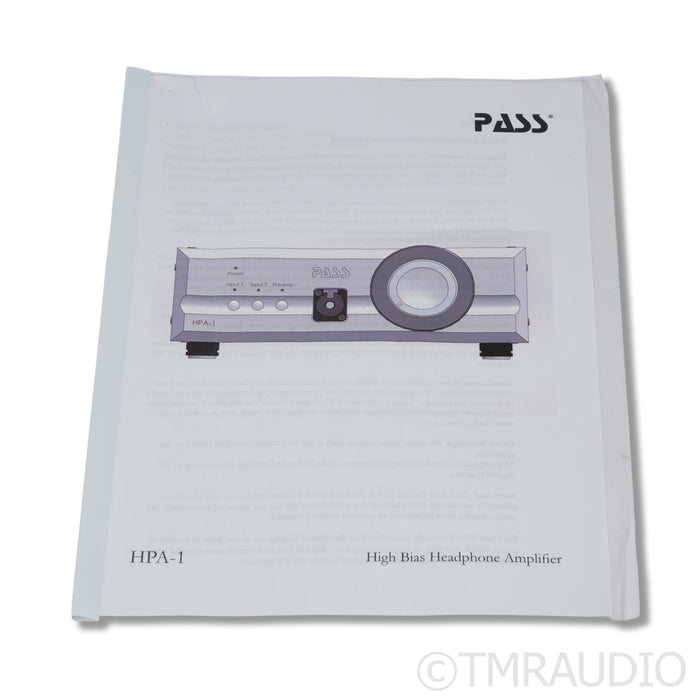 Pass Labs HPA-1 Headphone Amplifier