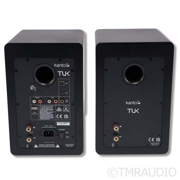 Kanto Tuk Powered Bookshelf Speakers; Black Pair