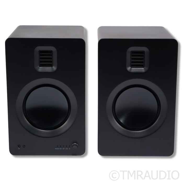 Kanto Tuk Powered Bookshelf Speakers; Black Pair