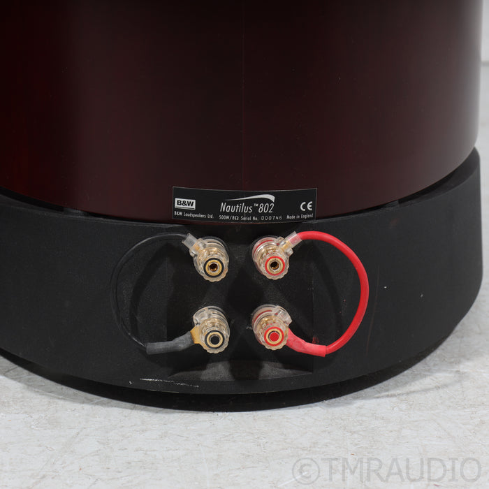 Bowers & Wilkins Nautilus 802 Floorstanding Speakers; Rosewood Pair