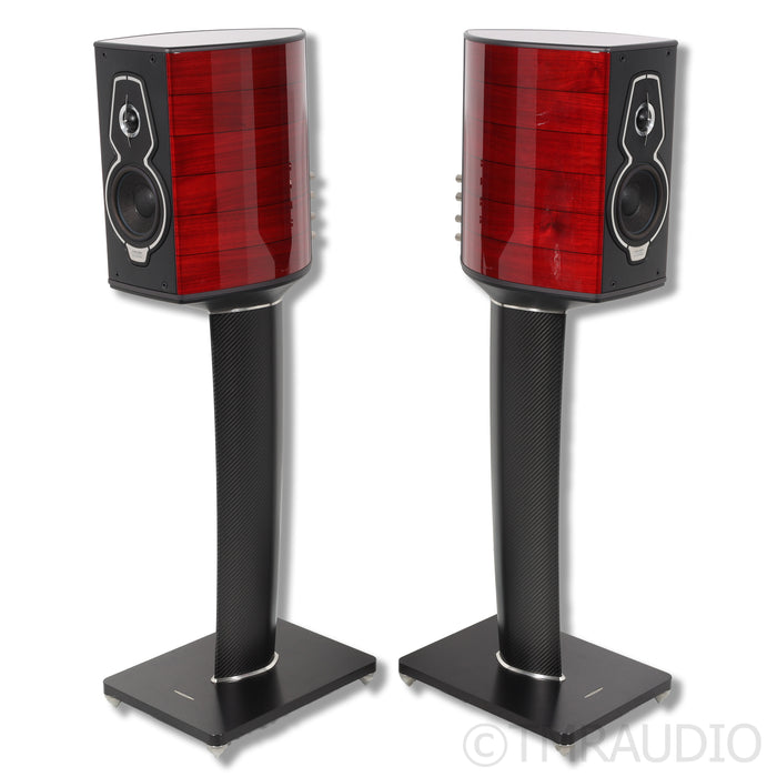Sonus Faber Guarneri Tradition Bookshelf Speaker Pair w/ Stands; Lilium Rose
