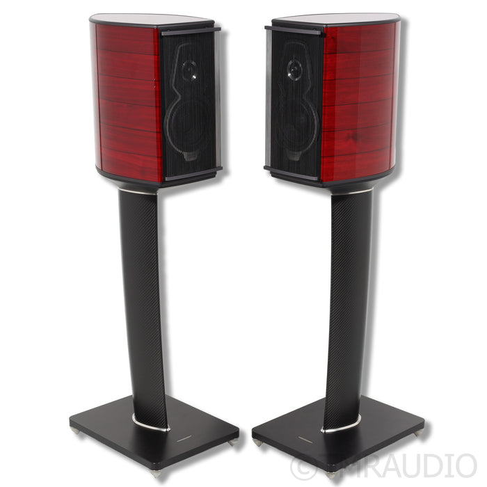 Sonus Faber Guarneri Tradition Bookshelf Speaker Pair w/ Stands; Lilium Rose