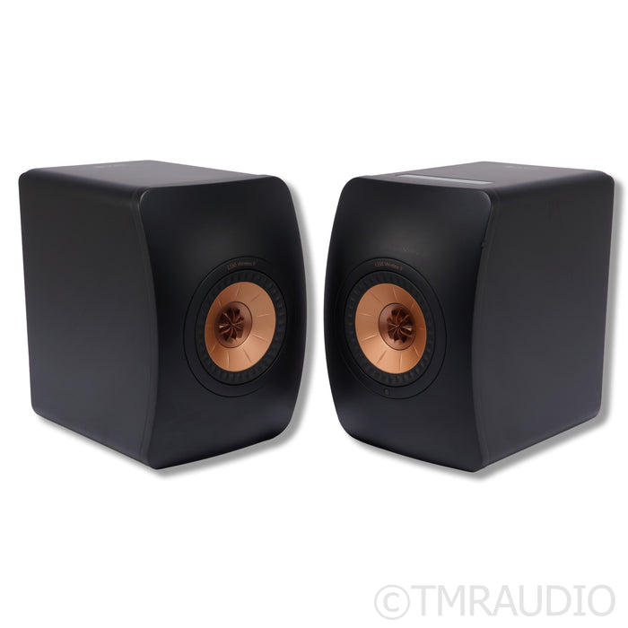 KEF LS50 Wireless II Bookshelf Speaker; Black Pair