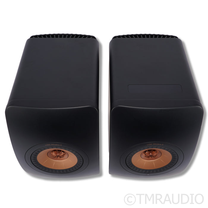 KEF LS50 Wireless II Bookshelf Speaker; Black Pair