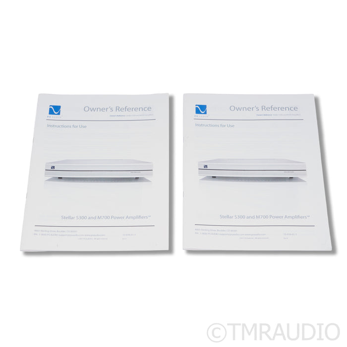 PS Audio Stellar M700 Monoblock Power Amplifiers; Black Pair
