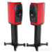 Dynaudio Confidence 20 Bookshelf Speakers; Custom Gloss Red Pair With Stands