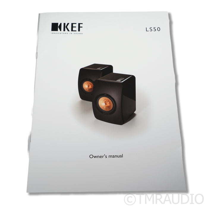KEF LS50 Bookshelf Speakers; White Pair