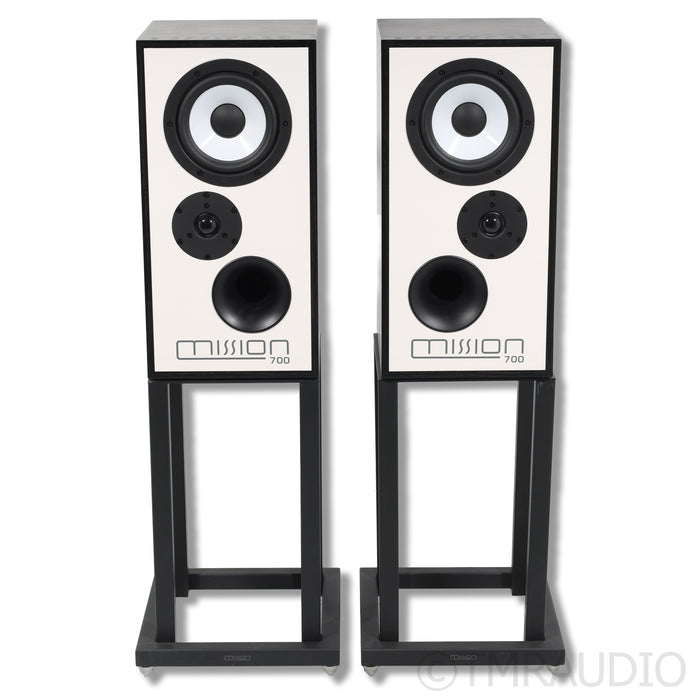 Mission 700 Bookshelf Speakers; Black Piar