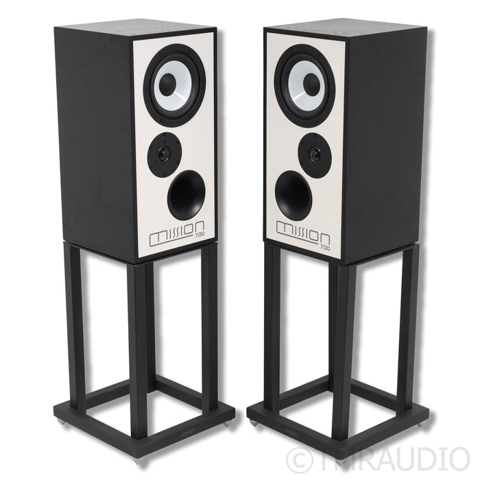 Mission 700 Bookshelf Speakers; Black Piar