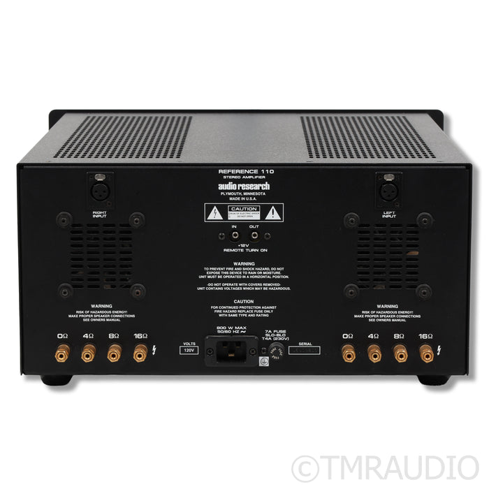 Audio Research Reference 110 Stereo Tube Power Amplifier; Black