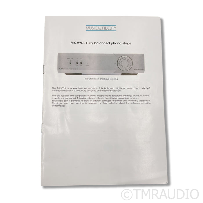 Musical Fidelity MX-VYNL MM / MC Phono Preamplifier