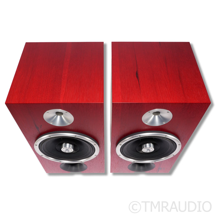 Zu Audio DWX Bookshelf Speaker; Superfly Upgrade; Ruby Red Hickory Pair