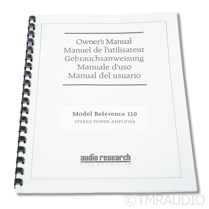Audio Research Reference 110 Stereo Tube Power Amplifier