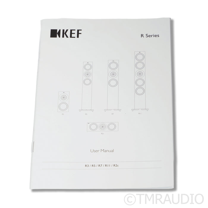 KEF R3 (non meta) Bookshelf Speakers; Walnut Pair