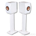 KEF LS50 Wireless II Active Bookshelf Speakers; White Pair with Stands