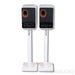 KEF LS50 Wireless II Active Bookshelf Speakers; White Pair with Stands
