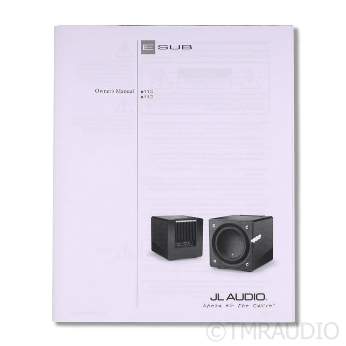 JL Audio E-Sub E-110 Subwoofer; Gloss Black