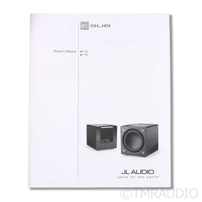 JL Audio E-Sub E-110 10" Powered Subwoofer; Gloss Black