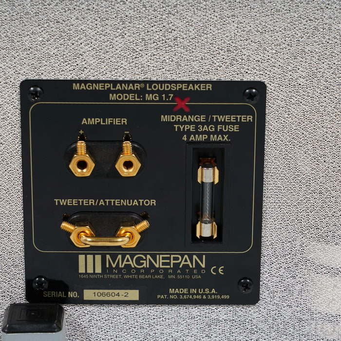 Magnepan MG 1.7x Planar Magnetic Floorstanding Speakers (Open Box)