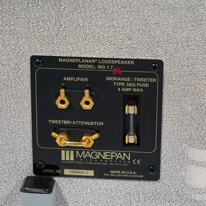 Magnepan MG 1.7x Planar Magnetic Floorstanding Speakers (Open Box)