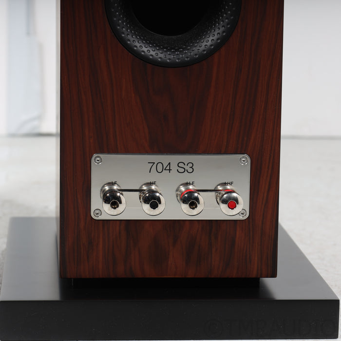 Bowers & Wilkins 704 S3 Floorstanding Speakers; Mocha Pair