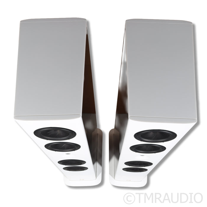 Kroma Atelier Elektra Floorstanding Speakers; White w/ Carbon Fiber