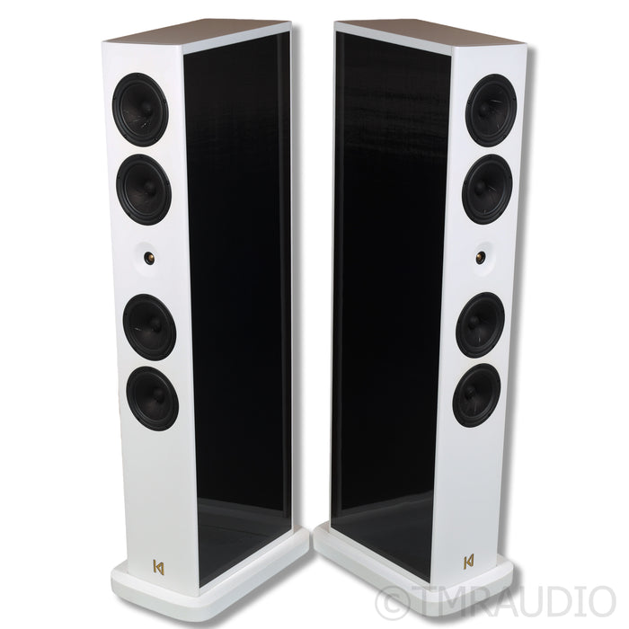 Kroma Atelier Elektra Floorstanding Speakers; White w/ Carbon Fiber