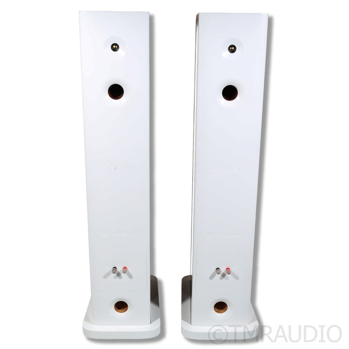 Kroma Atelier Elektra Floorstanding Speakers; White w/ Carbon Fiber
